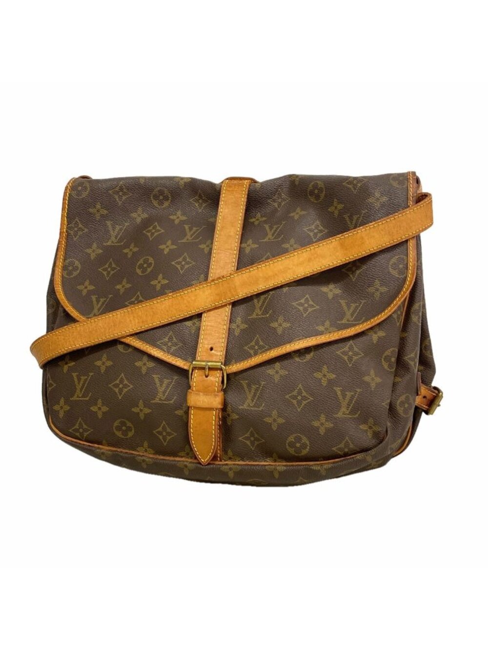 Louis Vuitton Shoulder Bag Monogram Saumur 35 Brown